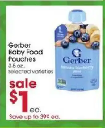 Giant Eagle GERBER BABY FOOD POUCHES offer
