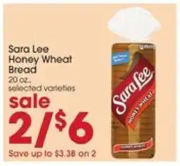 Giant Eagle Sara Lee Honey Wheat Bread offer