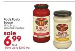 Giant Eagle Rao's Pasta Sauce offer