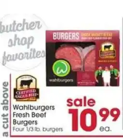 Giant Eagle Wahlburgers Fresh Beef Burgers offer
