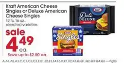 Giant Eagle Kraft American Cheese Singles or Deluxe American Cheese Singles offer