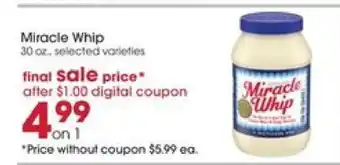 Giant Eagle Miracle Whip offer