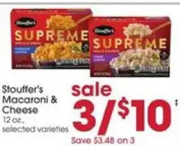 Giant Eagle Stouffer's Macaroni & Cheese offer
