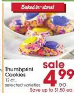 Giant Eagle Thumbprint Cookies offer