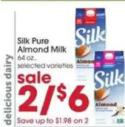 Giant Eagle Silk Pure Almond Milk offer