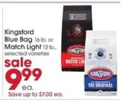 Giant Eagle Kingsford Blue Bag or Match Light offer