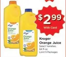Kroger Kroger Orange Juice offer