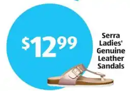Aldi Serra Ladies' Genuine Leather Sandals offer