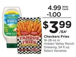 Kroger Checkers Fries offer