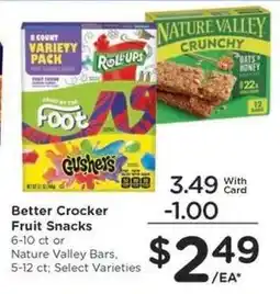 Kroger Better Crocker Fruit Snacks offer