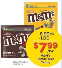 Kroger M&M's Family Size Candy offer