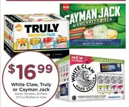 Kroger White Claw, Truly or Cayman Jack offer