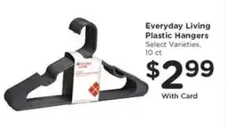 Kroger Everyday Living Plastic Hangers offer