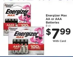 Kroger Energizer Max AA or AAA Batteries offer