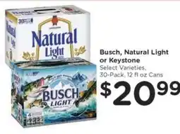 Kroger Busch, Natural Light or Keystone offer