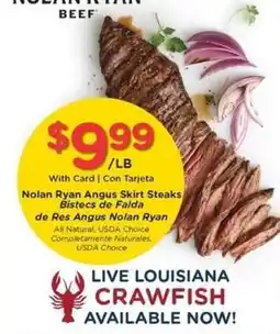 Kroger Nolan Ryan Angus Skirt Steaks offer