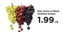 Food 4 Less Red, Green or Black Seedless Grapes offer