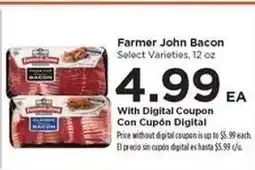 Food 4 Less Farmer John Bacon offer