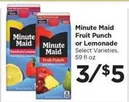 Food 4 Less Minute Maid Fruit Punch or Lemonade offer