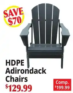 Ocean State Job Lot HDPE Adirondack Chairs offer