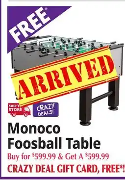 Ocean State Job Lot Monoco Foosball Table offer