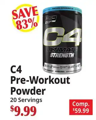 Ocean State Job Lot C4 Pre-Workout Powder offer