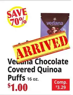 Ocean State Job Lot Vedana Chocolate Covered Quinoa Puffs offer