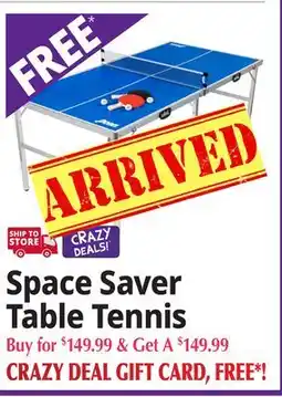 Ocean State Job Lot Space Saver Table Tennis offer