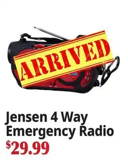 Ocean State Job Lot Jensen 4 Way Emergency Radio offer