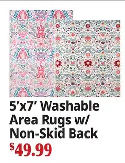 Ocean State Job Lot 5'x7' Washable Area Rugs Non-Skid Back offer