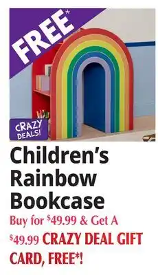 Ocean State Job Lot Children's Rainbow Bookcase offer