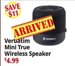 Ocean State Job Lot Verbatim Mini True Wireless Speaker offer