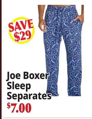 Ocean State Job Lot Joe Boxer Sleep Separates offer