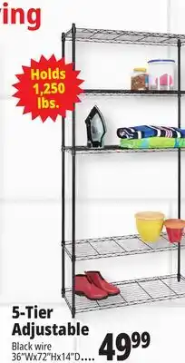 Ocean State Job Lot 5-Tier Household Wire Shelving offer