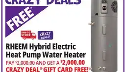 Ocean State Job Lot Rheem 50 gal. Hybrid Electric Heat Pump Water Heater offer