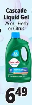 Ocean State Job Lot Cascade Complete Citrus Dishwasher Detergent with Dawn 75 oz offer