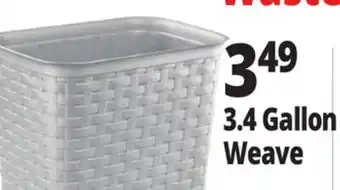 Ocean State Job Lot Sterlite 3.4 Gal. Weave Wastebasket offer