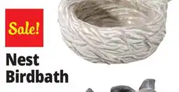 Ocean State Job Lot Birdbath Nest Cement Statue Gray offer