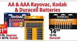Ocean State Job Lot AA & AAA Rayovac, Kodak a Soll ions Philip & Duracell Batteries offer