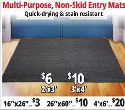 Ocean State Job Lot Multi Purpose, Non Skid Entry Mats offer