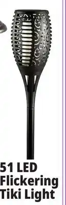 Ocean State Job Lot Outdoor Living Accents Solar 51 LED Tiki Light with Flickering Flame offer