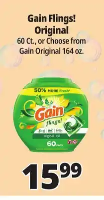 Ocean State Job Lot Gain + Aroma Boost Original Laundry Detergent 154 oz offer