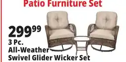 Ocean State Job Lot 3-Piece Swivel Rocking Wicker Set offer
