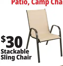 Ocean State Job Lot Steel Stacking Sling Chair offer