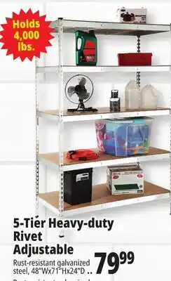 Ocean State Job Lot 5-Tier Heavy-duty Rivet Adjustable offer