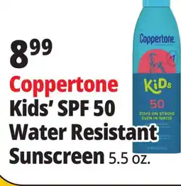 Ocean State Job Lot Coppertone Kids' SPF 50 Water Resistant Sunscreen offer