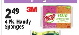 Ocean State Job Lot Scotch-Brite Ocelo Multi-Purpose 3M Sponges 4 Count offer