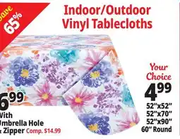 Ocean State Job Lot Indoor/Outdoor Vinyl Tablecloths offer