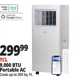Ocean State Job Lot TCL 9 500 BTU Smart Portable Air Conditioner offer