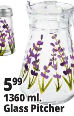 Ocean State Job Lot 1360 ml. Glass Pitcher offer